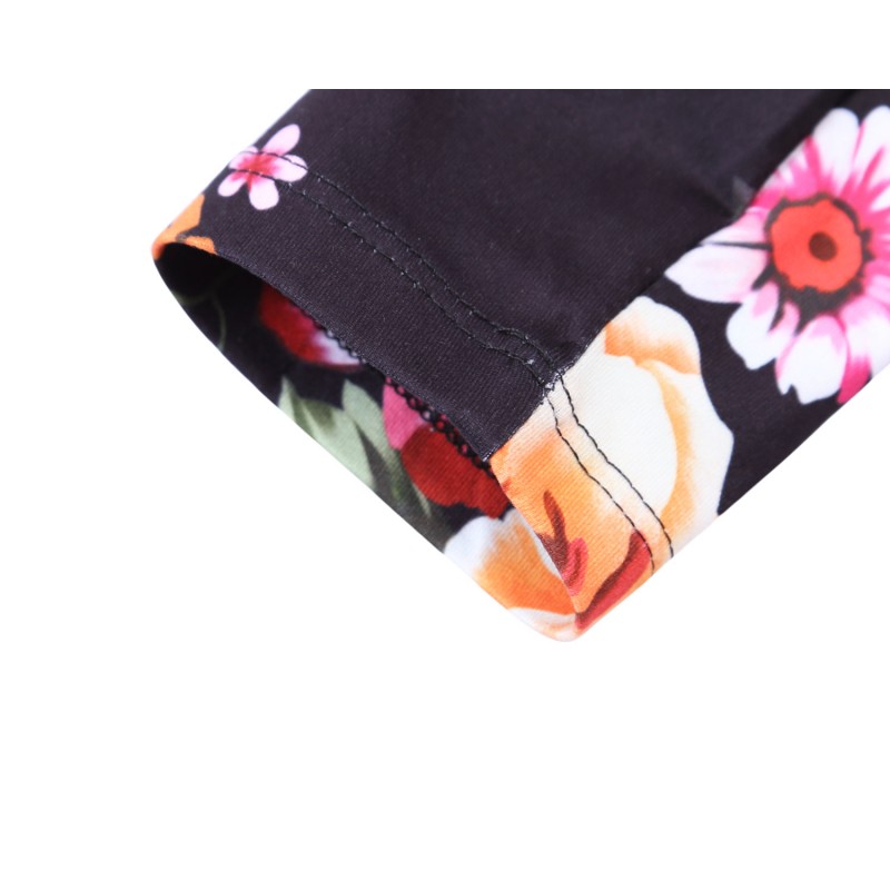 Floral Black Swing Dress with Hidden Pockets Floral Black Swing Dress with Hidden Pockets