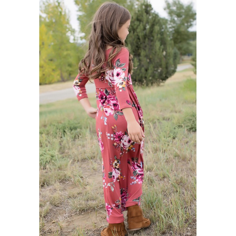 Rosy Floral Maxi Dress for Girls Rosy Floral Maxi Dress for Girls
