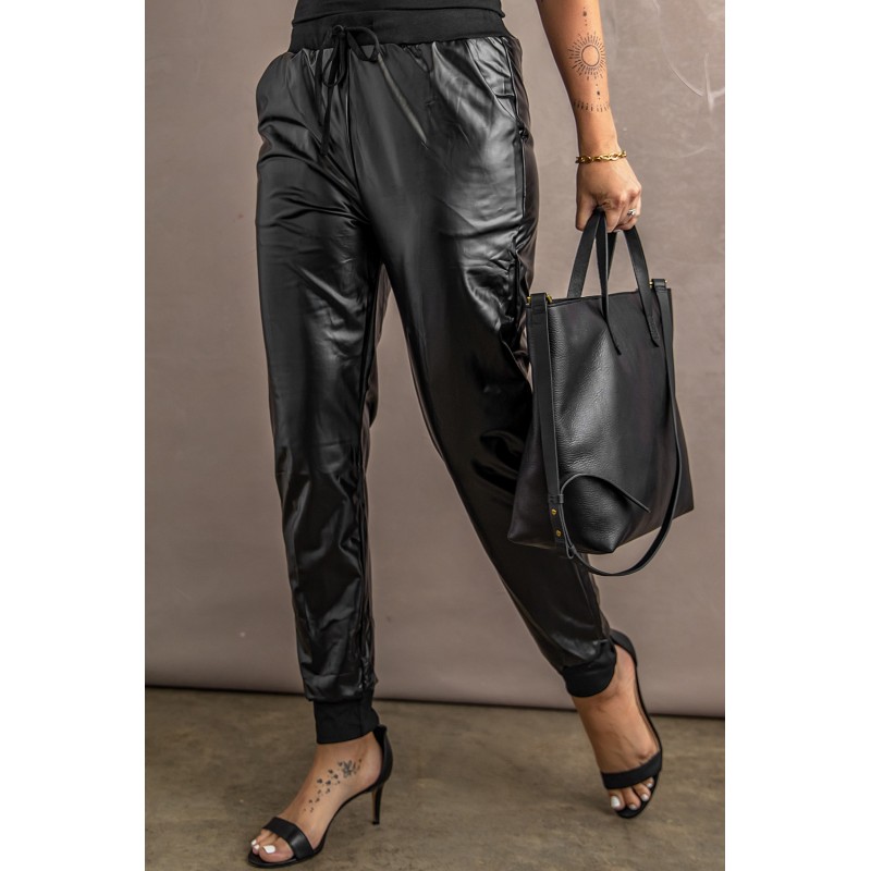 Rock and Roll Faux Leather Joggers Rock and Roll Faux Leather Joggers
