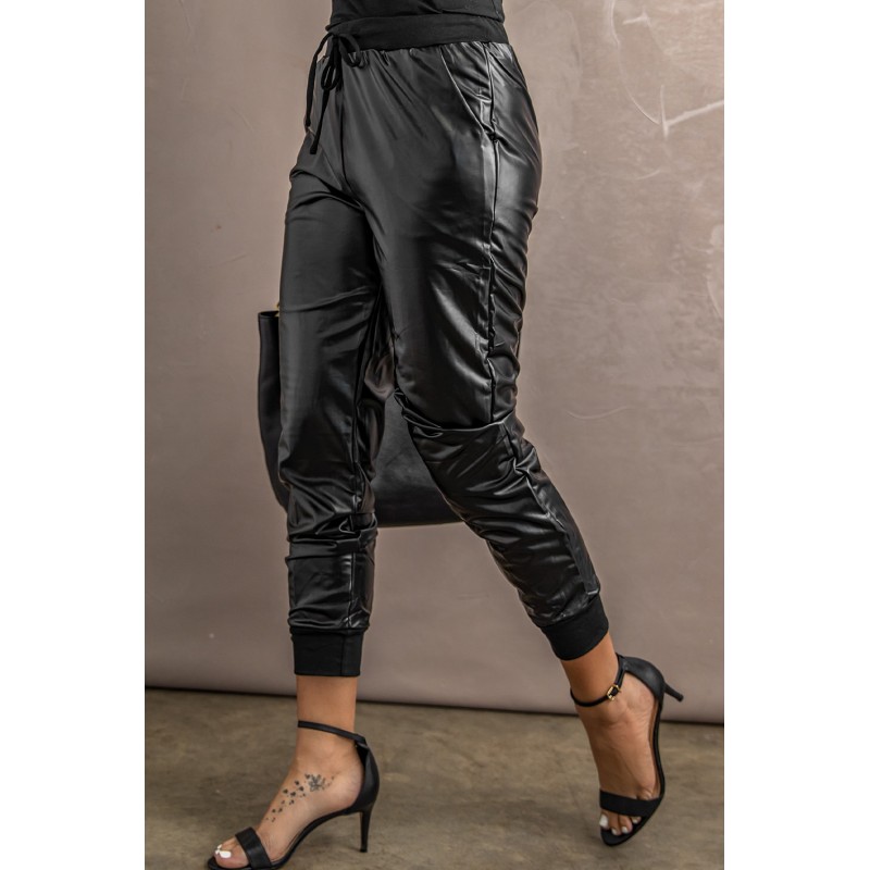 Rock and Roll Faux Leather Joggers Rock and Roll Faux Leather Joggers