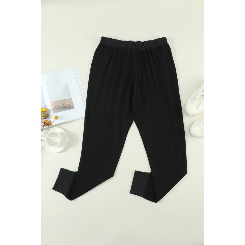 Black Pocketed Drawstring Joggers Black Pocketed Drawstring Joggers