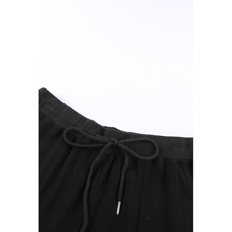 Black Pocketed Drawstring Joggers Black Pocketed Drawstring Joggers