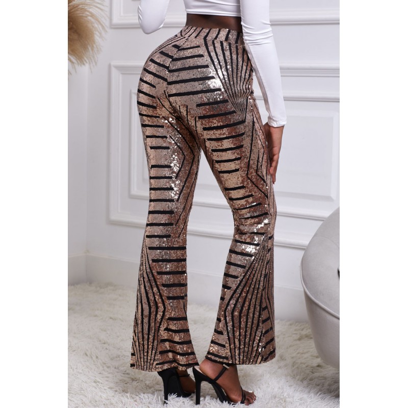 Brown Sequin Wide Leg Pants Brown Sequin Wide Leg Pants