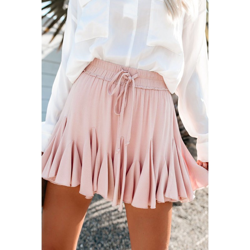 Pink Korean High Waist Tutu Pleated Mini Skirt Pink Korean High Waist Tutu Pleated Mini Skirt