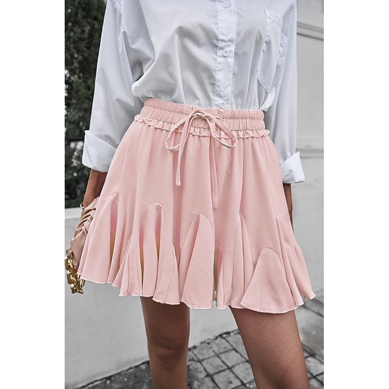 Pink Korean High Waist Tutu Pleated Mini Skirt Pink Korean High Waist Tutu Pleated Mini Skirt