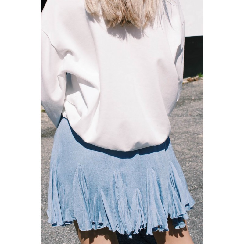 Blue Korean High Waist Tutu Pleated Mini Skirt Blue Korean High Waist Tutu Pleated Mini Skirt