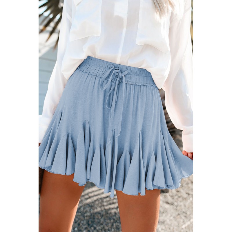 Blue Korean High Waist Tutu Pleated Mini Skirt Blue Korean High Waist Tutu Pleated Mini Skirt