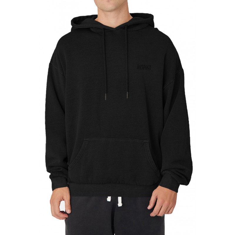 Black Drop-shoulder Pullover Men's Hoodie Black Drop-shoulder Pullover Men's Hoodie