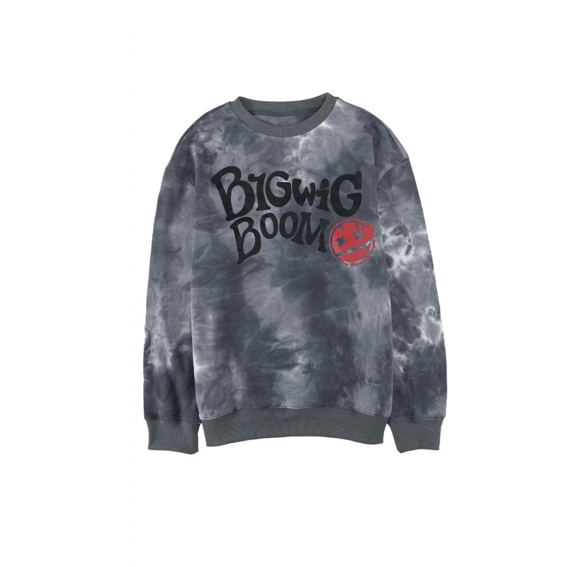Tie-dyed Letter Print Crew Neck Men's Graphic Sweatshirt Tie-dyed Letter Print Crew Neck Men's Graphic Sweatshirt