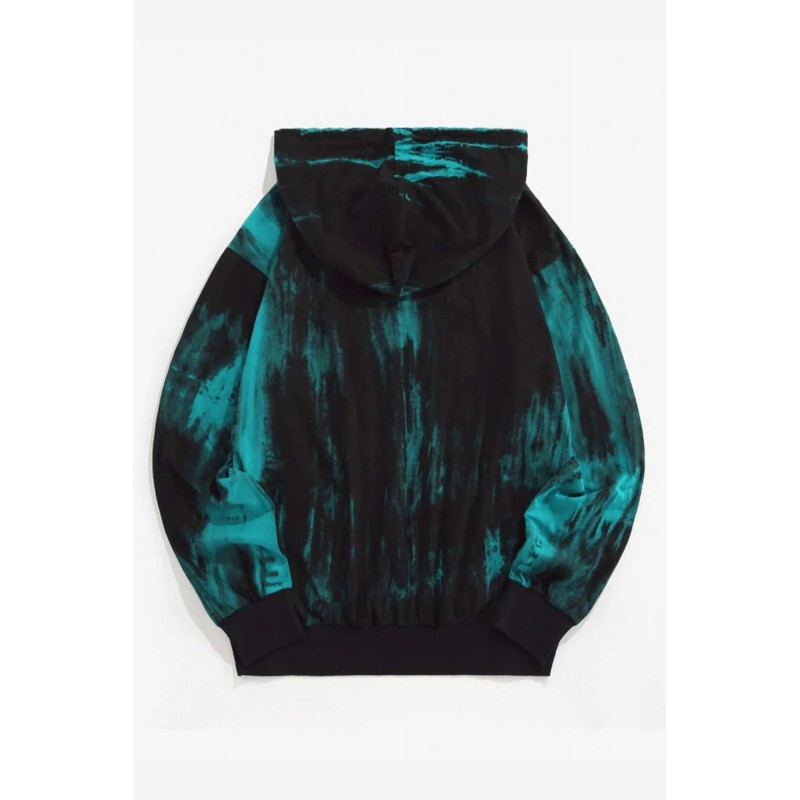 Tie-dyed Print Kangaroo Pocket Men's Hoodie Tie-dyed Print Kangaroo Pocket Men's Hoodie