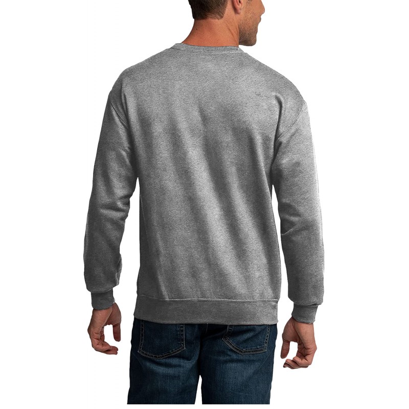 Gray BOSTON Letters Print Crew Neck Men's Pullover Sweatshirt Gray BOSTON Letters Print Crew Neck Men's Pullover Sweatshirt