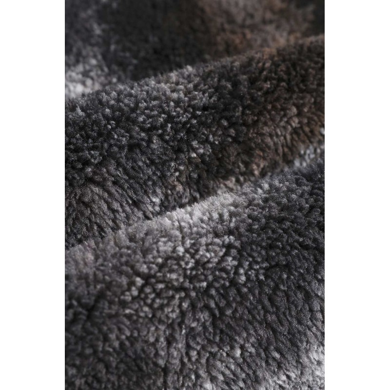 Black Tie-dyed Print Men's Sherpa Hoodie Black Tie-dyed Print Men's Sherpa Hoodie