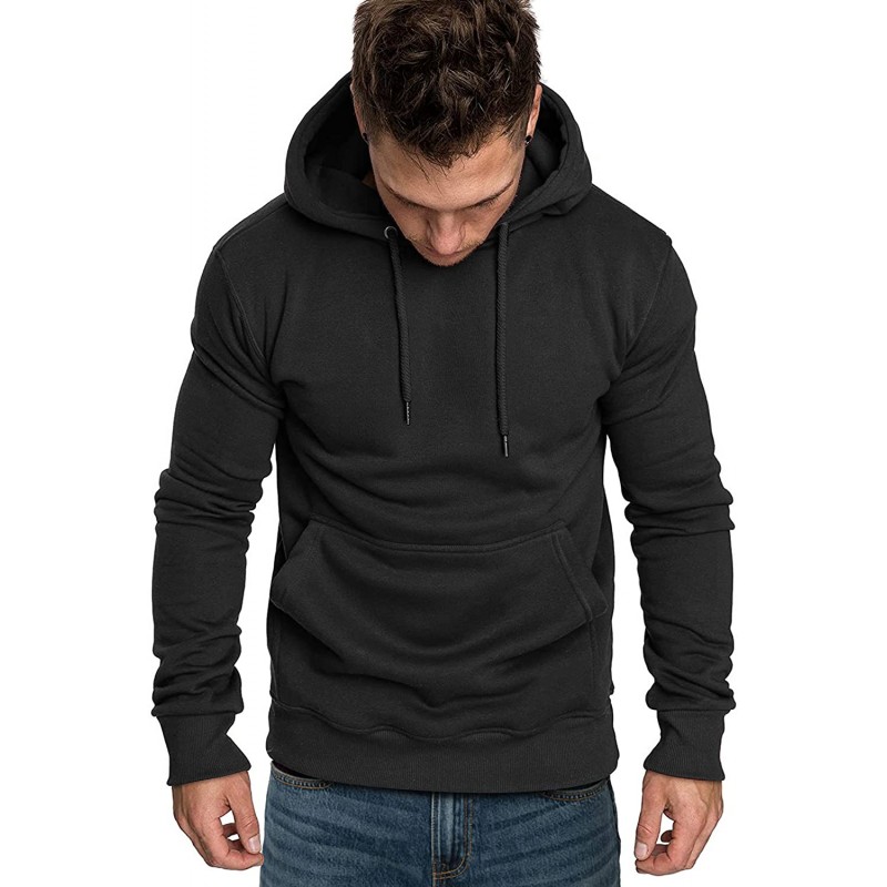 Black Long Sleeve Pullover Men Hoodie Black Long Sleeve Pullover Men Hoodie