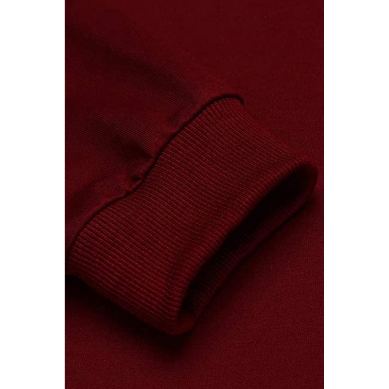 Burgundy Long Sleeve Pullover Men Hoodie Burgundy Long Sleeve Pullover Men Hoodie