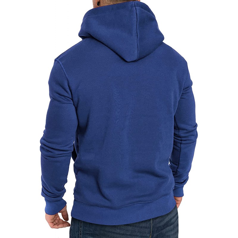 Navy Blue Long Sleeve Pullover Men Hoodie Navy Blue Long Sleeve Pullover Men Hoodie