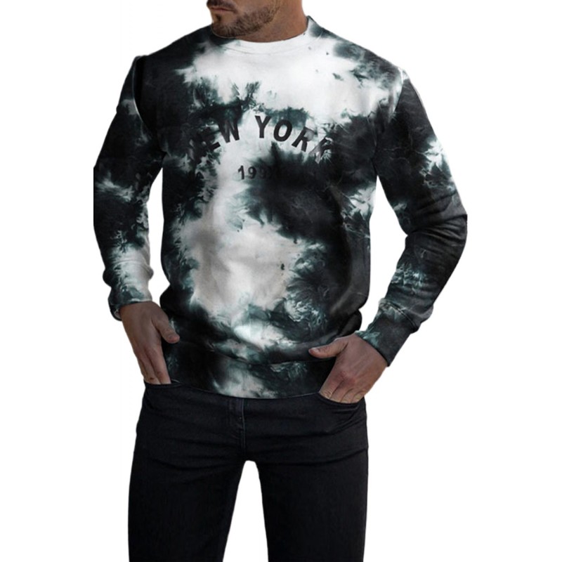 NEW YORK Tie-dye Pullover Men Sweatshirt NEW YORK Tie-dye Pullover Men Sweatshirt