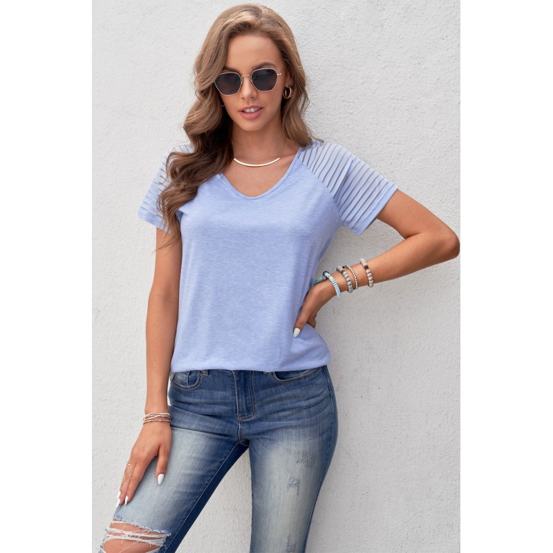 Striped Raglan Sleeve Tee Striped Raglan Sleeve Tee
