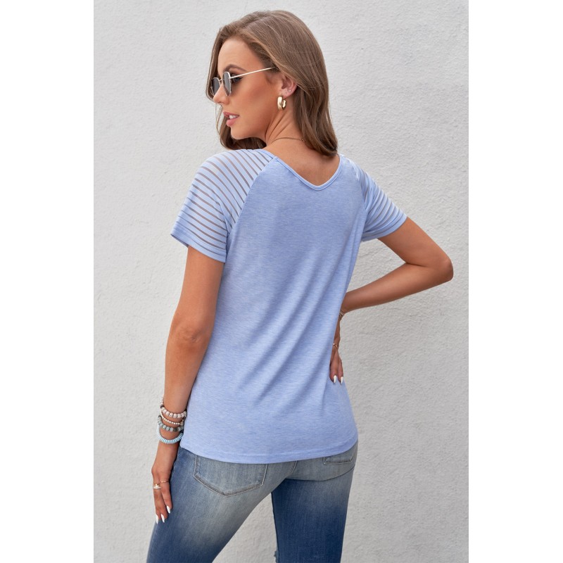 Striped Raglan Sleeve Tee Striped Raglan Sleeve Tee