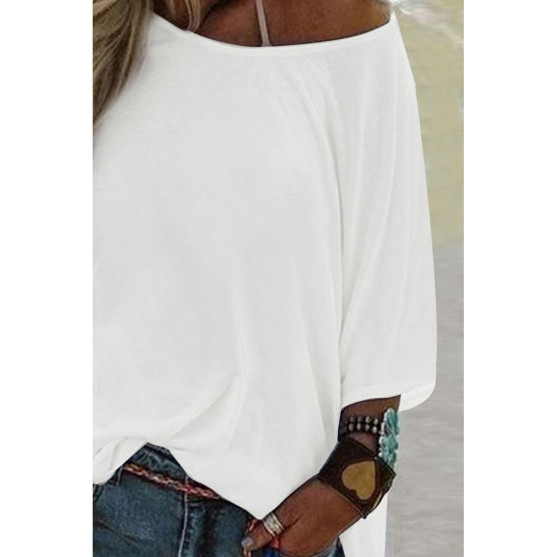 White Crew Neck Short Sleeve Loose Tee White Crew Neck Short Sleeve Loose Tee
