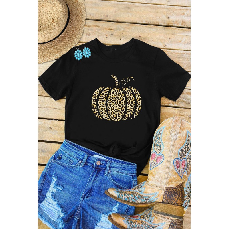 Leopard Pumpkin Graphic Tee Leopard Pumpkin Graphic Tee